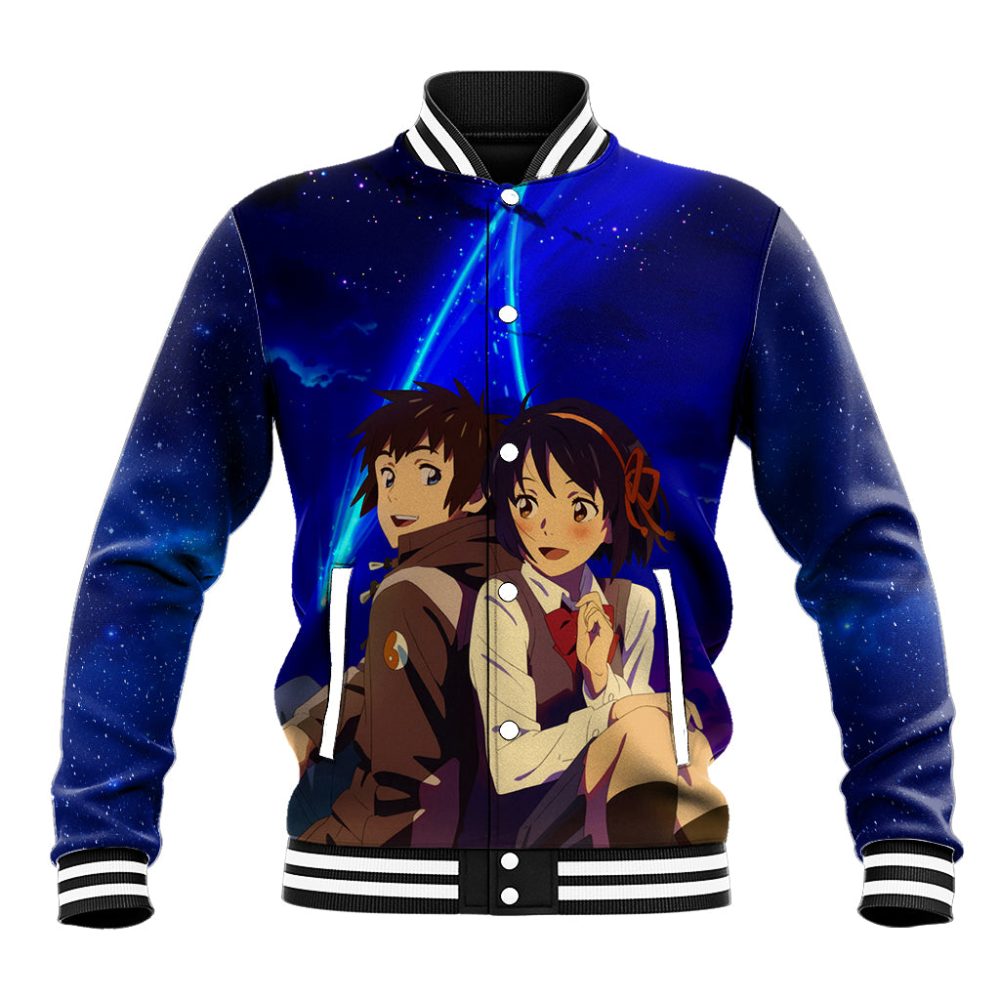 Your Name Movie Baseball Jacket Anime Mix Galaaxy Style Ts04