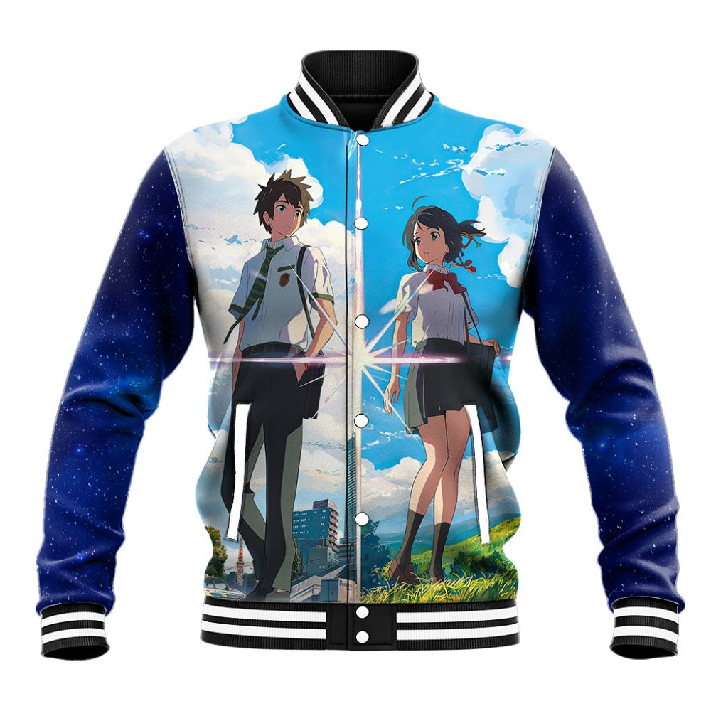 Your Name Hoodie Kimi No Na Wa Baseball Jacket Anime Style Ts04