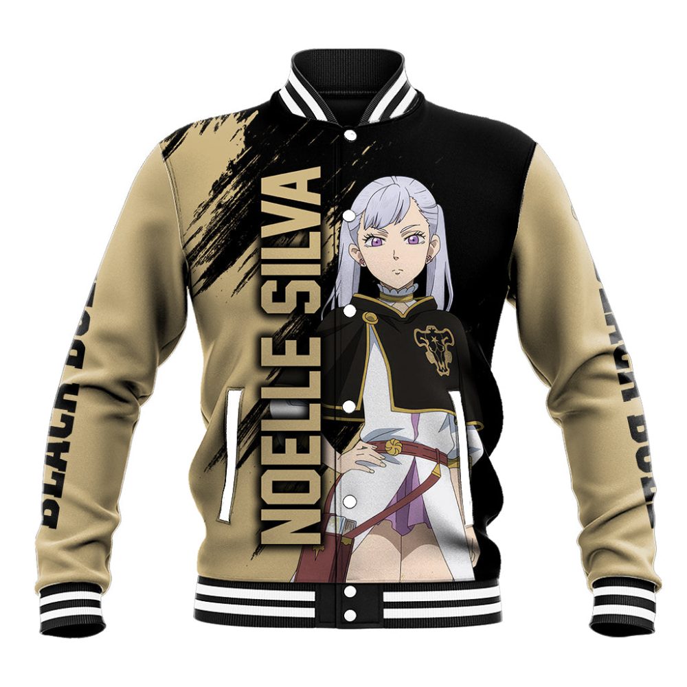 Black Bull Noelle Silva Baseball Jacket Black Clover Anime Ts04