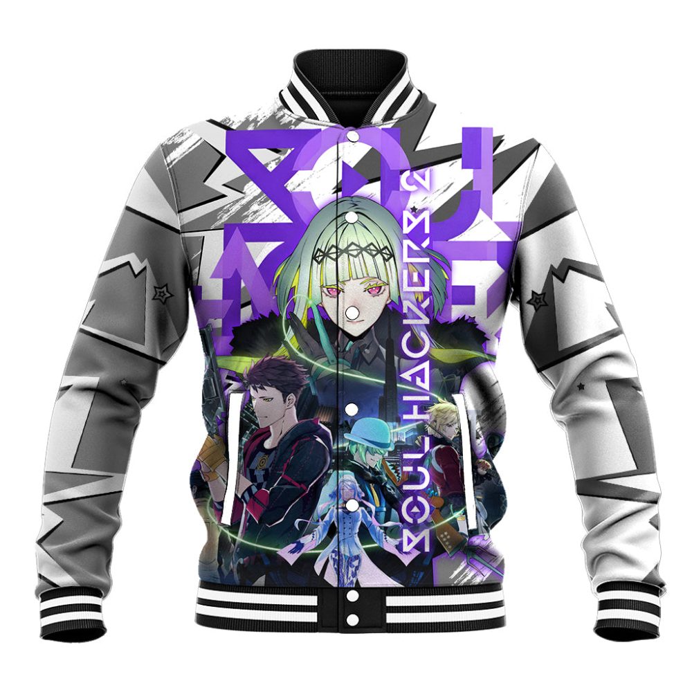 Soul Hackers 2 Persona Baseball Jacket Anime Mix Polygon Cyber Style Ts04