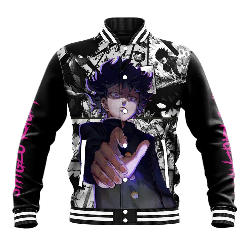 Arataka Reigen Mob Psycho 100 Baseball Jacket Anime Style Art Ts04