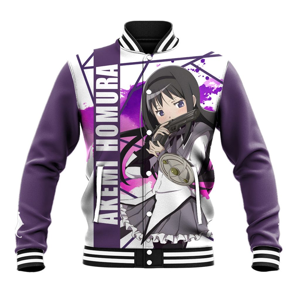 Puella Magi Madoka Magica Baseball Jacket Akemi Homura Ts04