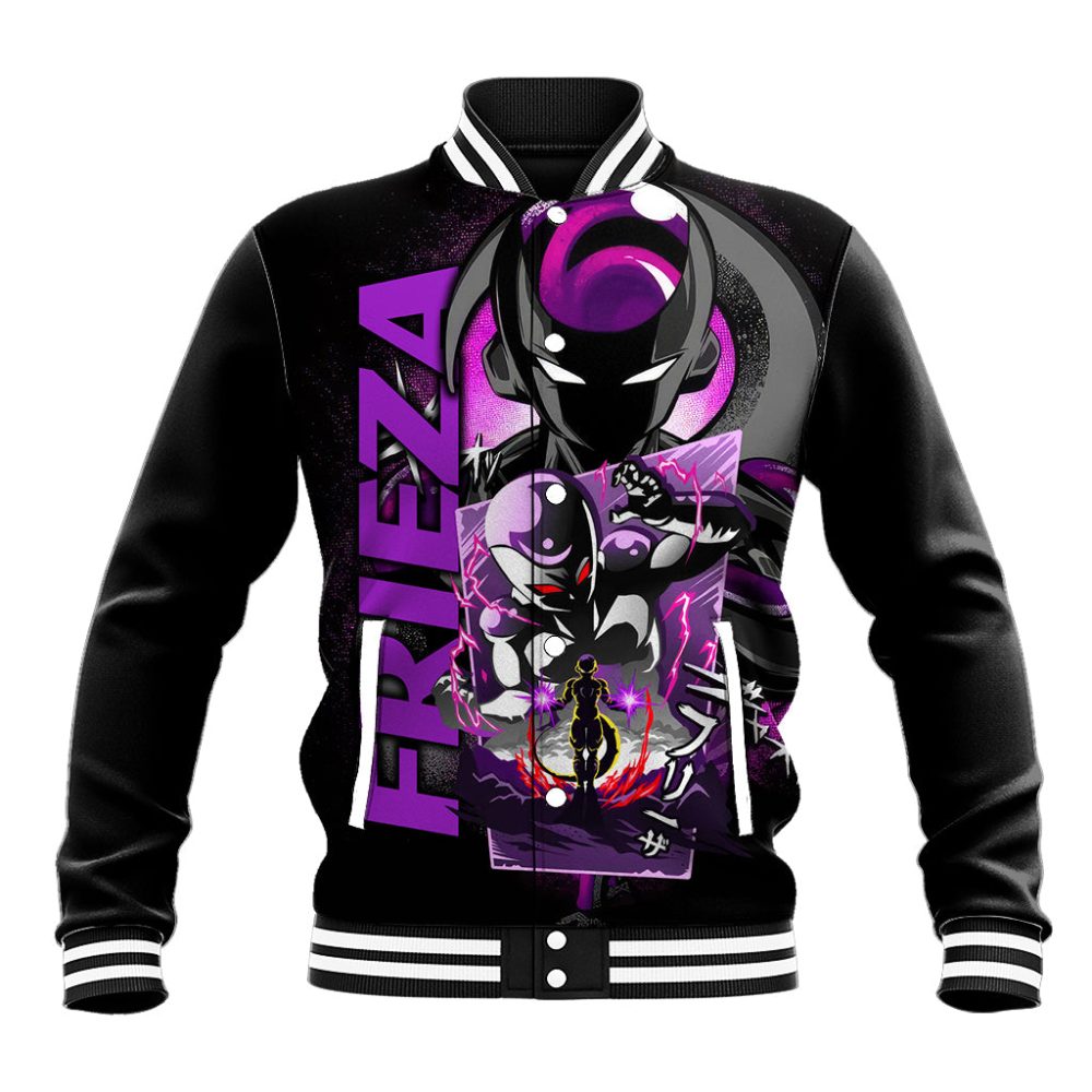Frieza Dragon Ball Baseball Jacket Anime Mix Text Pattern Abstract Style Ts04