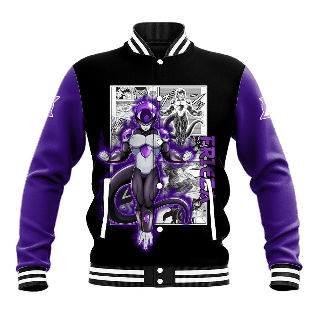 Black Frieza Baseball Jacket Dragon Ball Mix Anime Manga Ts04