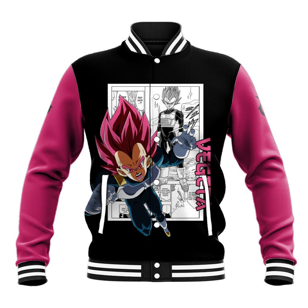 Vegeta God Baseball Jacket Dragon Ball Mix Anime Manga Ts04
