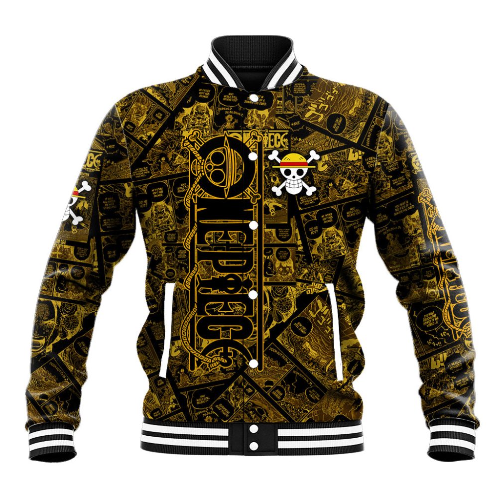 Luffy - Zoro - Sanji One Piece Baseball Jacket Manga Style Ts04