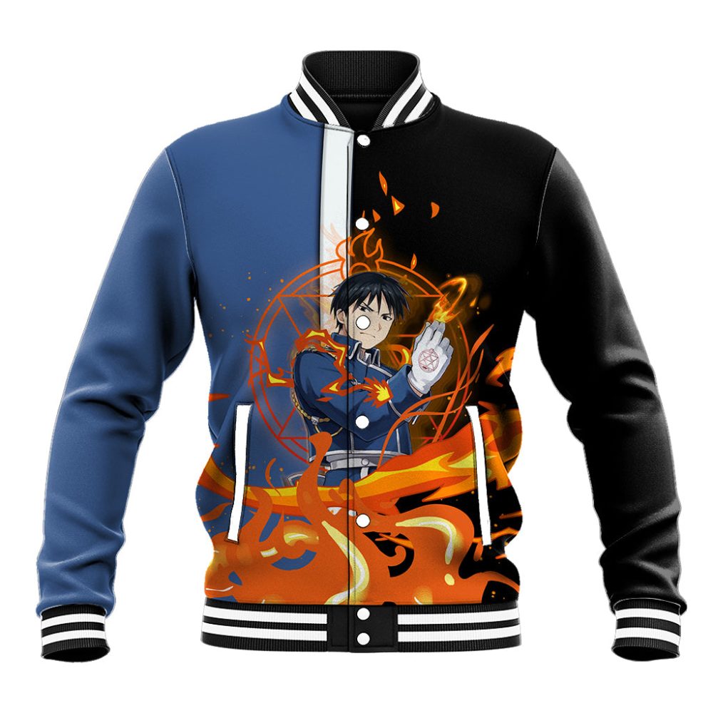 Mustang Roy Fulmetal Achemist Baseball Jacket Anime Style Ts04