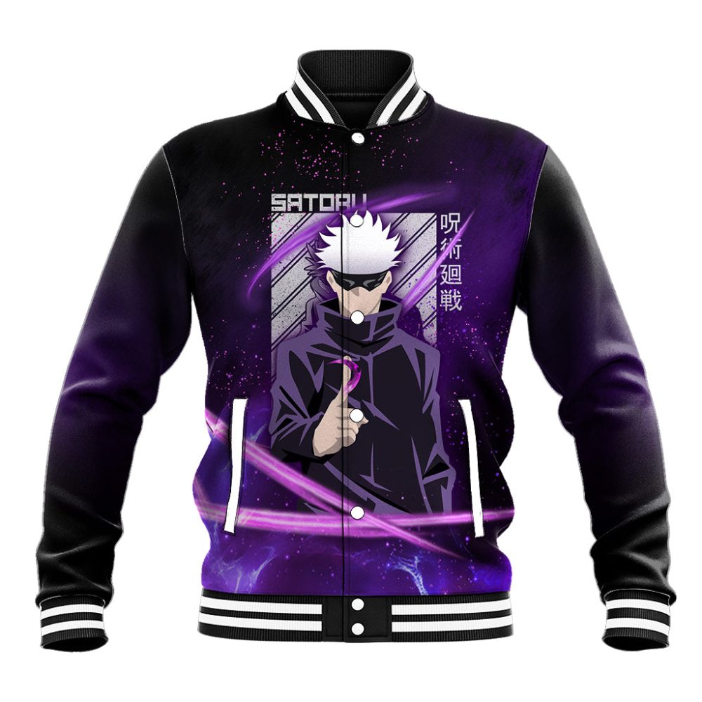Gojo Satoru - Jujutsu Kaisen Baseball Jacket Aura Anime Galaxy Style Ts04