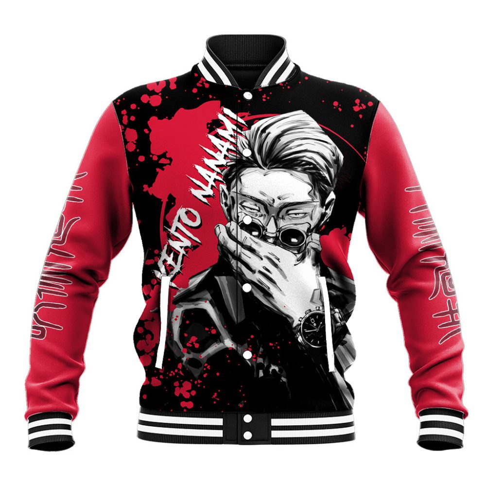 Kento Nanami Jujutsu Kaisen Baseball Jacket Manga Style Art Ts04