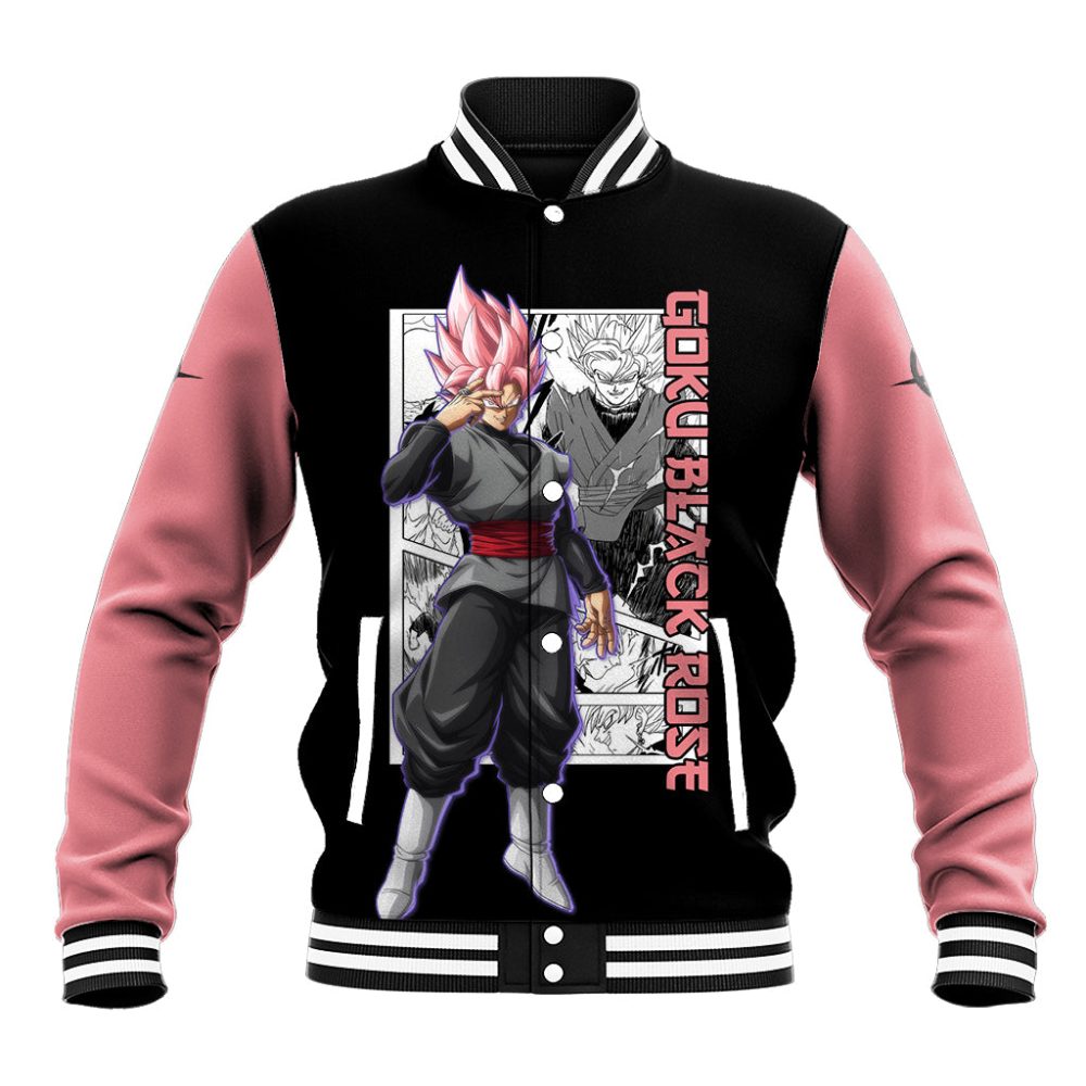 Goku Black Rose Baseball Jacket Dragon Ball Anime Mix Manga Ts04