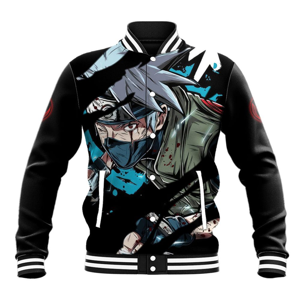 Hatake Kakashi Sharingan Eye Baseball Jacket Naruto Ts04