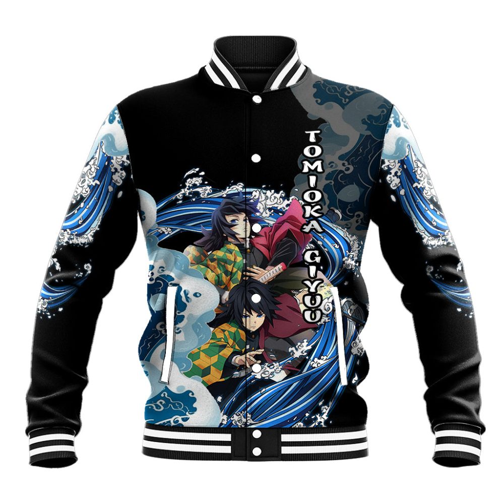 Tomioka Giyuu - Demon Slayer Baseball Jacket Anime Japan Style Ts04