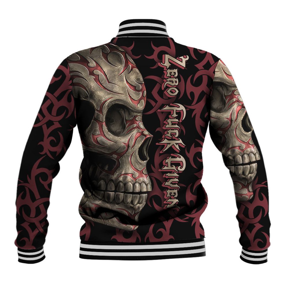Zero F Given Skull Baseball Jacket Ts04