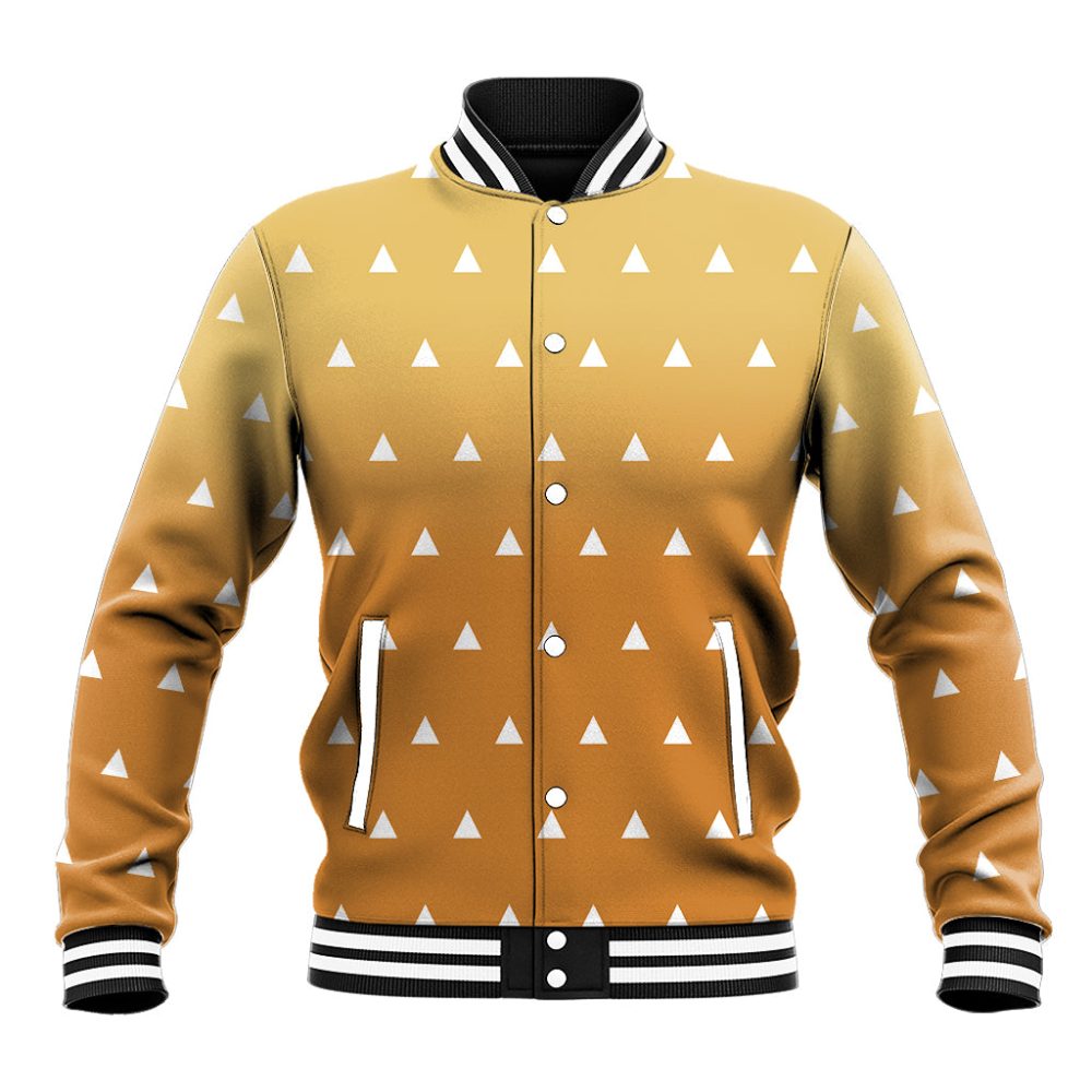 Zenitsu Shirt Design - Pattern Style Baseball Jacket Ts04