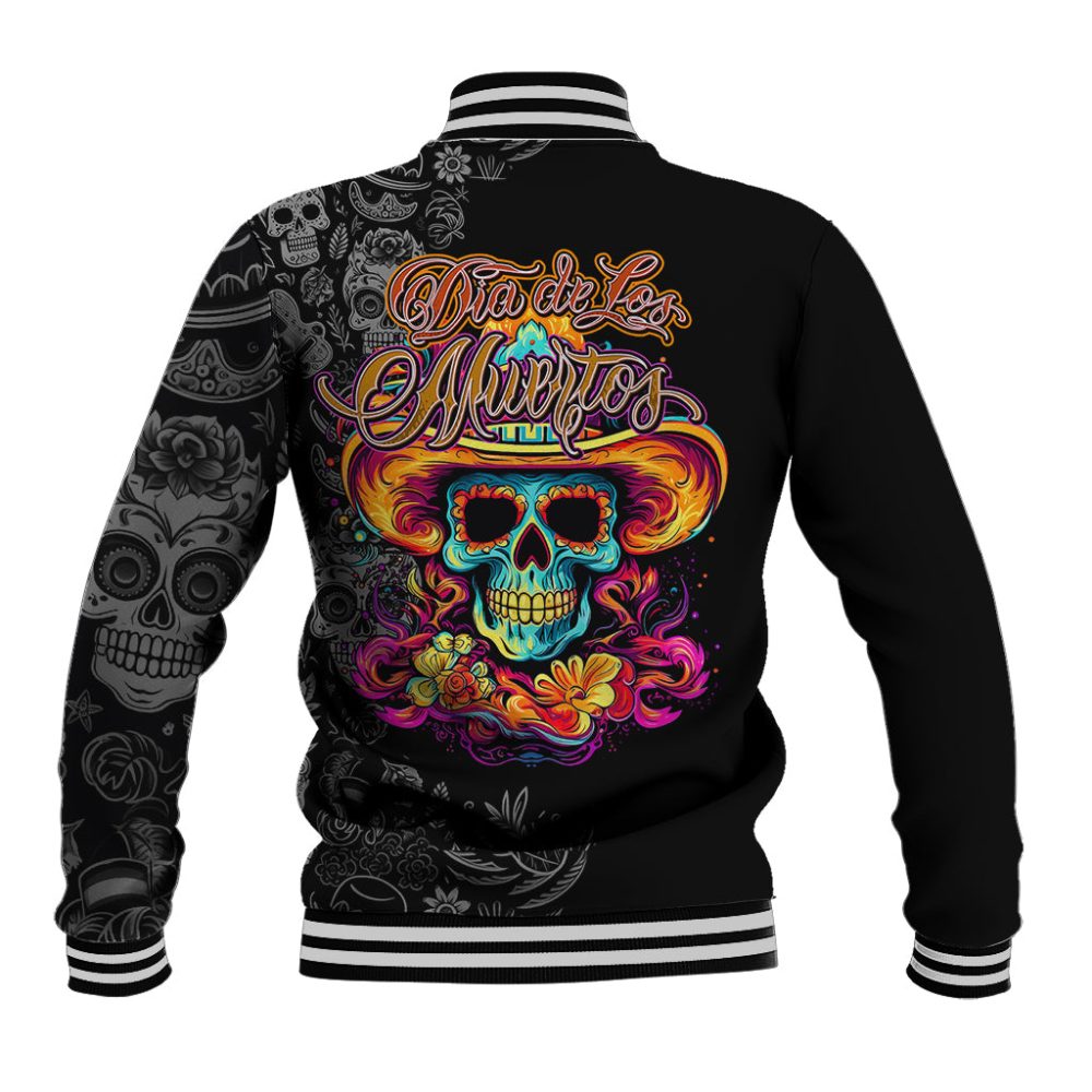 Day Of The Dead Sugar Skull Baseball Jacket Dia De Los Murtos Ts04