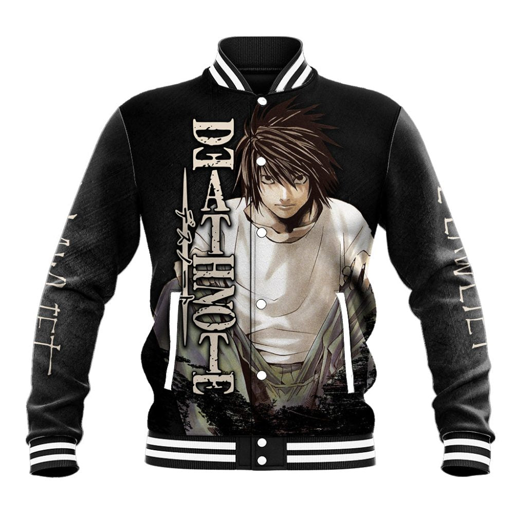 L Lawliet - Death Note Baseball Jacket Ts04