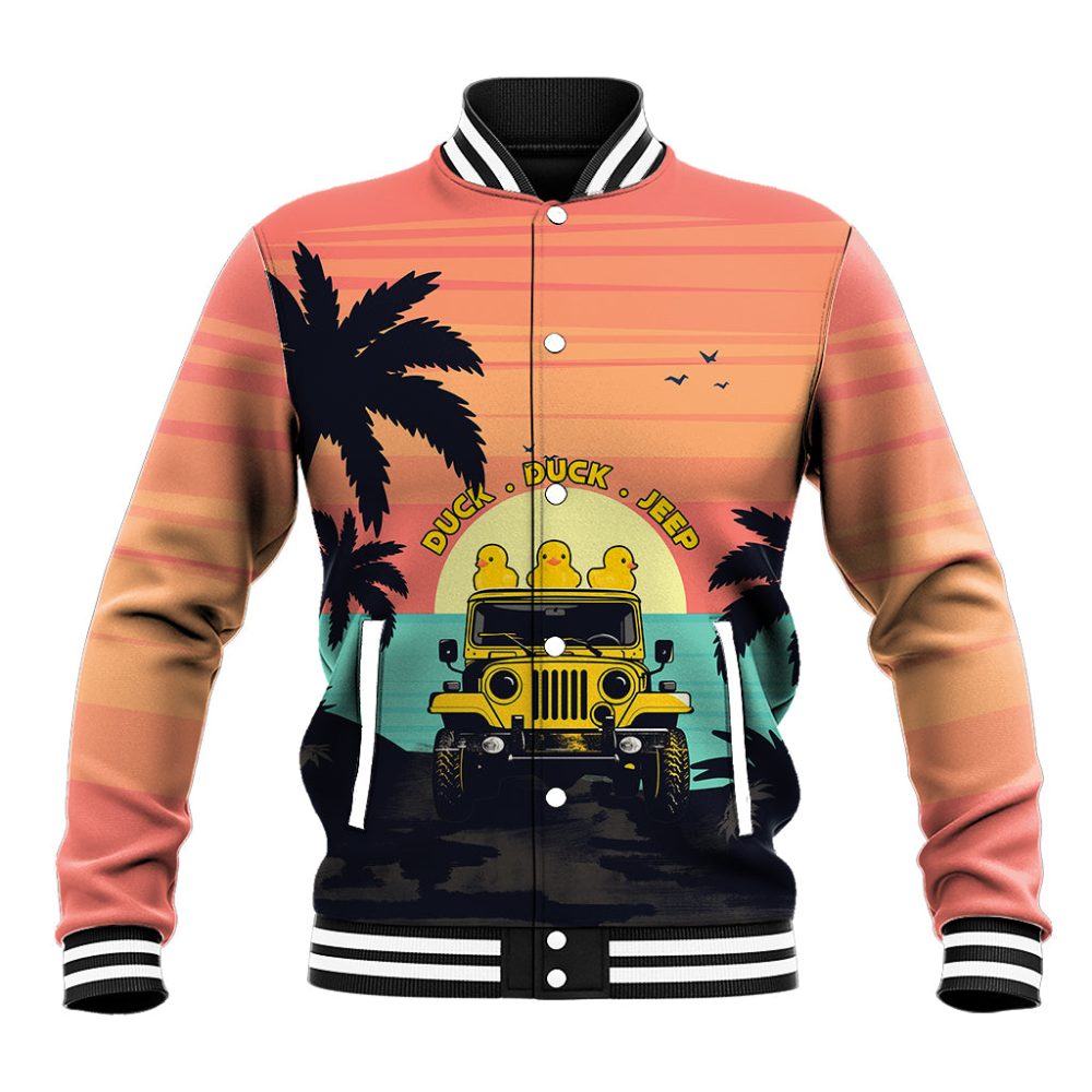 Duck Duck Jeep Baseball Jacket 4X4 Chill Rated Ts07