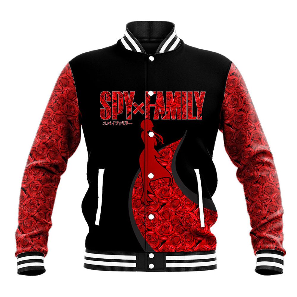 Spyxfamily Baseball Jacket Thorn Princess Red Roses Ts07
